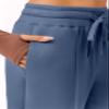 PINSPARK Tall Sweat Pants for Women Wide Legged Long Pants High-Rise Track Pants with Drawstring Two Side Pockets Deep Sea S Navy Blue view 4