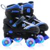 SMOOJOY Kids Roller Skates for Boys and Girls with Light-Up Wheels 4 Size Adjustable Blue Skates Shoes for Youth Ages 3-12 Years Children's Birthday Gift Beginners Rollerskates view 1