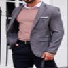 Ekouaer Men's Long Sleeve Shirts Ribbed Pullover Sweater Sim Fit Thermal Tops Crew Neck Stretchy Undershirts Pink XXL view 4