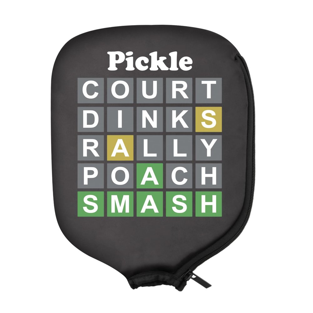 PWHAOO 2PC Pickleball Paddle Covers Funny Pickleball Paddle Pouch Gift impeccable Gift For Pickleball Players & Fans Retirement Present (Pickle Court Paddle)