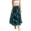 Abaadlw Maxi Skirts for Women with Pockets Long Midi Length Casual Skirt for Beach Party Holiday