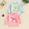 SAYOO Toddler Baby Birthday Girl Outfit Birthday Girl Letter Print Pullover Sweatshirt Fall Shirts Birthday Gift (Pink, 4-5 Years) view 3