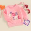 SAYOO Toddler Baby Birthday Girl Outfit Birthday Girl Letter Print Pullover Sweatshirt Fall Shirts Birthday Gift (Pink, 4-5 Years) view 4