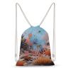 DJUETRUI Drawstring Bags Drawstring Backpack Coral Reef Sports Gym Bag for Women Men Sports Sackpack