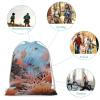 DJUETRUI Drawstring Bags Drawstring Backpack Coral Reef Sports Gym Bag for Women Men Sports Sackpack view 3