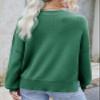 Dokotoo Womens Oversized Sweaters Crew Neck Solid Color Casual Loose Knitted Crop Tops Cute Chunky Knit Sweaters Fall Clothes for Women 2025 Dark Green X-Large view 2