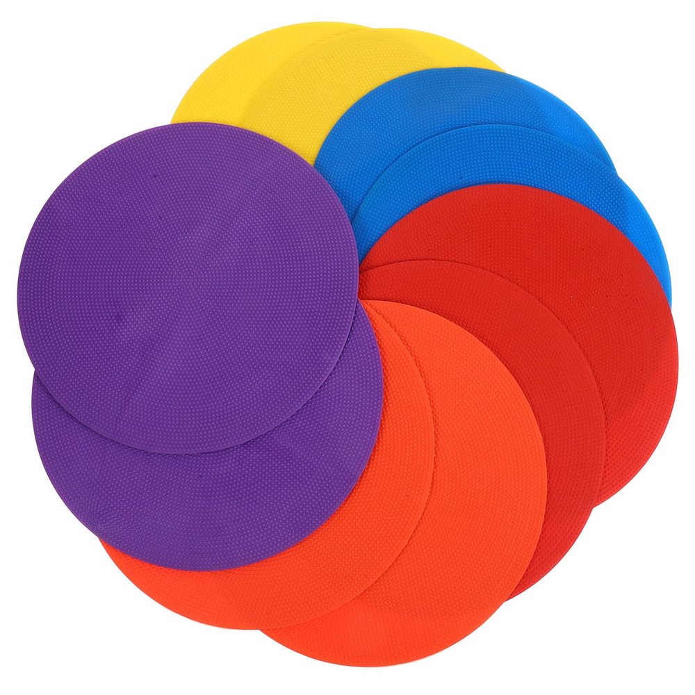 Happyyami 10pcs Non-Slip Soccer Training Sign Discs Durable Football Marker Plates for Drills for Agility Training Soccer Basketball and Events Lightweight and Stackable Equipment