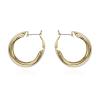 MFQLL Women's Simple Ear Clips Copper Plated 14K Circle Ear Clips Earrings Earrings(Golden-3.0) view 1