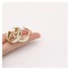 MFQLL Women's Simple Ear Clips Copper Plated 14K Circle Ear Clips Earrings Earrings(Golden-3.0) view 2