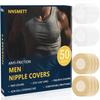 Nipple Covers Men,100Pcs (50 Pairs) Anti-Chafing Nipple Covers for Men, No-Show Mens Nipple Guard Tape for Running, Sports, and Daily Wear (Beige 25 Pairs + White 25 Pairs) view 1