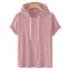 NineFit Basics Men's Shirts Short Sleeve Athletic Hoodies Workout Shirts Lightweight Sweatshirts Pullover Sport Hoody Fashion Shirts Pink, 4X-Large view 2