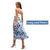 Abaadlw Maxi Skirts for Women with Pockets Summer 2025 Blue White view 2
