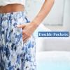 Abaadlw Maxi Skirts for Women with Pockets Summer 2025 Blue White view 4
