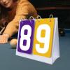 Colaxi Multi Sports Scoreboard Table Score Flipper 2 Digits Score Keeper Flip Number Score Board for Team Games Tennis Ball Football, Purple and Yellow view 4