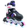 SMOOJOY Inline Skates for Kids Light-Up Wheels Aluminum Frame Black Rose Red Blade Skate for Boys and Girls S, M, L Sizes, Ages 8-12, Perfect for Beginners Indoors and Outdoors view 1