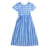 NineFit Basics Little Girls Dresses Flutter Short Sleeve Summer Dress Toddler Girl Dress for 2 to 7 Years Old (Blue-b, 11-12 Years) view 2