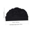 KICHOUSE 2pcs Pleated Fabric Swim Caps for Men and Women Elastic Swimming Hats for Hair Polyester Swim Caps Black and Lake view 4