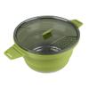 Restaurantware-Hi Tek 2.5 Liter Collapsible Camping Pot, 20 Portable Cook Pots - With Lid, Stainless Steel Bottom, Silicone Camping Cookware, For Travel Or Outdoor Hiking- Restaurantware view 2