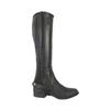 AK New Unisex Side Zip with Stretch Panel Full Grain Leather Equestrian Horse Riding Half Chaps AKRS-1022 (Black, 14/XXS) view 2