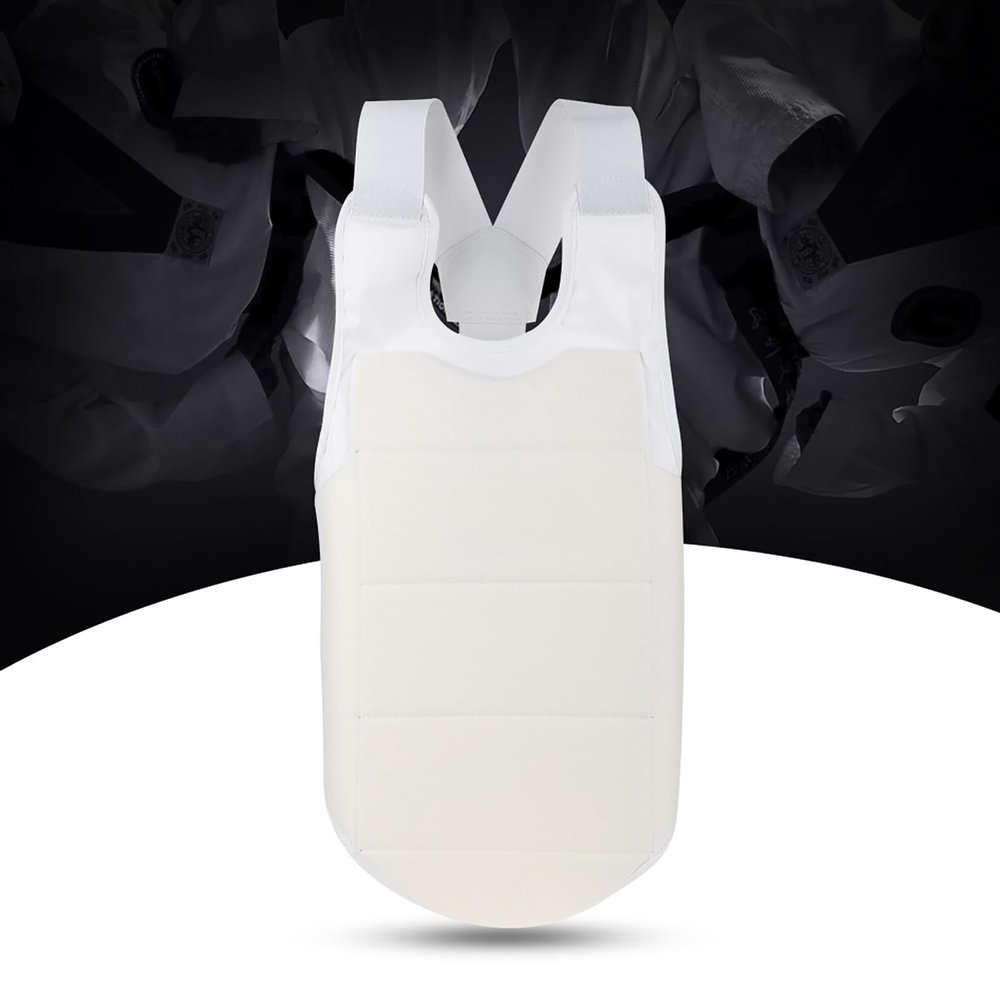 Akozon Unisex Adult & Child Taekwondo Karate Chest Guard Vest Boxing Protective Gear, M Size -, Breathable Karate Breast Protector for Training and (#02)