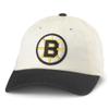 AMERICAN NEEDLE Boston Bruins Officially Licensed NHL Blue Line Adjustable Snapback Baseball Hat, Ivory/Black (EM004A-BBR-IBLK) view 1