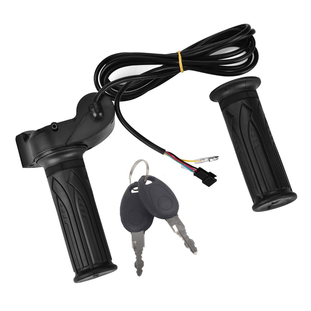 Akozon LED Display Handlebar Grip for Electric Cars, Bikes & Scooters - Pair of Ergonomic Handlebar Grips with Electric Lock - Essential Electric Accessory