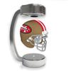 Pegasus Sports San Francisco 49ers Mini Throwback Hover Helmet, Team Color and Silver Stand