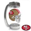 Pegasus Sports San Francisco 49ers Mini Throwback Hover Helmet, Team Color and Silver Stand view 2