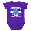 Charlotte Retro Team Kid's Bodysuit for Basketball Fans (Purple, 24M) view 1