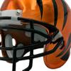 NFL Cincinnati Bengals Metallic Hover Helmet, Team Color and Black Stand view 2
