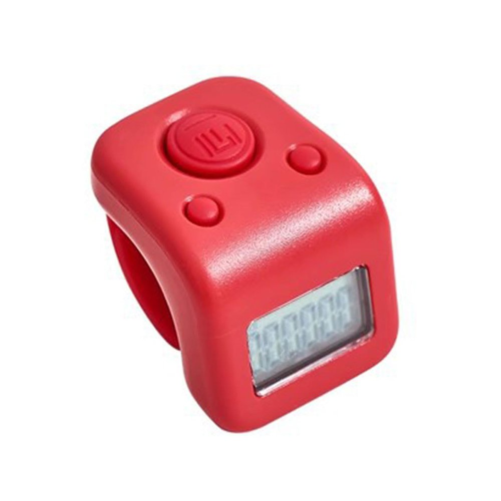PLCPDM Waterproof Handheld Counter 6Digits Number Count Clickers Counter Hand Digital Counters Clickers Pitches Counter, Red
