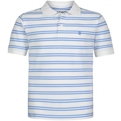 Izod Boys' Short Sleeve Pique Polo Shirt, Bright White, 14-16