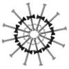 HONMEET 12pcs Trampoline Screws for Poles Galvanized Steel Replacement Screws Stability Safety for Outdoor Trampolines for Quick Installation and Performance