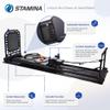 Stamina Products Pilates Home Studio Foldable Reformer, Complete Workout System for Fitness Enthusiasts, All in One Pilates Experience, Black view 2