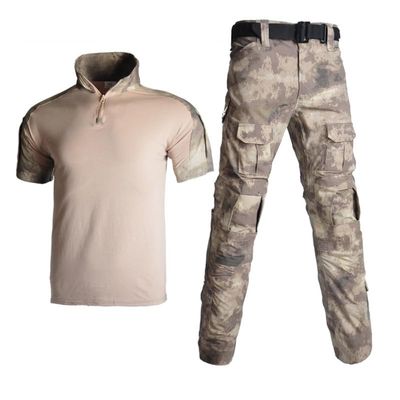 Men's short sleeve Camo Combat Suit Military Apparel Set Tactical Camouflage Clothing Hunting Uniform S-3XL
