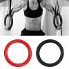 Bydezcon 1Pc Gymnastics Training Rings Slip Pull Up Gym Rings Fitness Rings Strength Training Equipment for Kid Adult, Black view 2