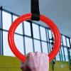 Bydezcon 1Pc Gymnastics Training Rings Slip Pull Up Gym Rings Fitness Rings Strength Training Equipment for Kid Adult, Black view 4