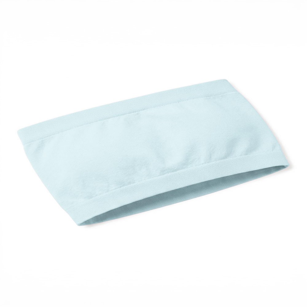 Kurve Girls Bandeau Tube Bra - Strapless Bandeau Bra,UV Protective Fabric UPF50+, Baby Blue, Age (9-14)