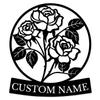 Gift for Mom,Custom flower metal signs,Personalized Metal Garden Sign,Custom Flower Garden Entry Metal Sign,Front Door Wreath Hanger,Home Decoration,Flowers That Never Fade,Tulips,Lilies, Roses (Style-3) view 1