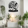 Gift for Mom,Custom flower metal signs,Personalized Metal Garden Sign,Custom Flower Garden Entry Metal Sign,Front Door Wreath Hanger,Home Decoration,Flowers That Never Fade,Tulips,Lilies, Roses (Style-3) view 2