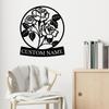 Gift for Mom,Custom flower metal signs,Personalized Metal Garden Sign,Custom Flower Garden Entry Metal Sign,Front Door Wreath Hanger,Home Decoration,Flowers That Never Fade,Tulips,Lilies, Roses (Style-3) view 4