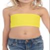Kurve Girls Bandeau Tube Bra - Strapless Bandeau Bra,UV Protective Fabric UPF50+, Yellow, Age (9-14) view 1