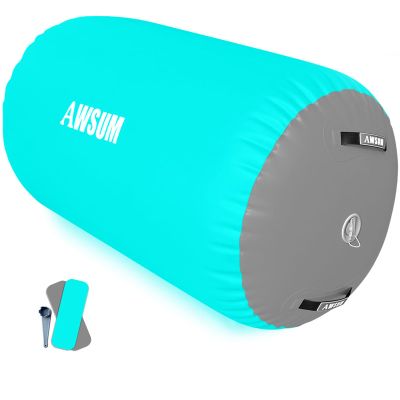 AWSUM Air Roller Gymnastics Barrel Inflatable Tumbling Mat Back Handspring Trainer for Octagon Mat Gym Home Gymnastics Equipment 1PCSNo Electric Pump