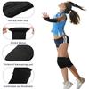 Sosation 2 Set Volleyball Knee Pads and Volleyball Arm Sleeves with Protection Pad Compression Forearm Wrist Guard with Thumb Hole Soft Breathable for Hitting Passing(Black, Yellow) view 3