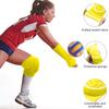Sosation 2 Set Volleyball Knee Pads and Volleyball Arm Sleeves with Protection Pad Compression Forearm Wrist Guard with Thumb Hole Soft Breathable for Hitting Passing(Black, Yellow) view 4