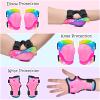 Knee Pads for Kids Adjustable Protective Gear Set with Mesh Bag Knee Pads and Elbow Pads Wrist Guard for Girls Kids Roller Skates Cycling Skateboard Scooter, 3-8 Years view 3