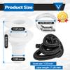 Non-automatic 0.98 Inch Bilge Pump kit for Boats,12V 1100GPH Bilge Pumps with 6 ft/1.8 meters Bilge Pump Hose, 2pcs Stainless Steel Clamps and Thru Hull Fitting, for Speedboats,Yachts view 3