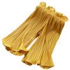 Baby and Little Girls Soft Cotton Flowy Wide Leg Ruffled Pants Solid Color loomers Summer (Yellow, 18-24 Months) view 1