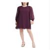 Calvin Klein Womens Petites Chiffon Shift Dress Purple 0P view 1