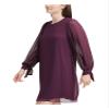 Calvin Klein Womens Petites Chiffon Shift Dress Purple 0P view 3